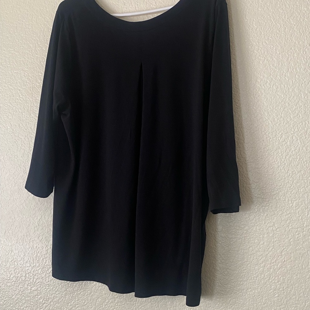 J.jILLL WEAREVER COLLECTION Women Black Shirt Dress 2x